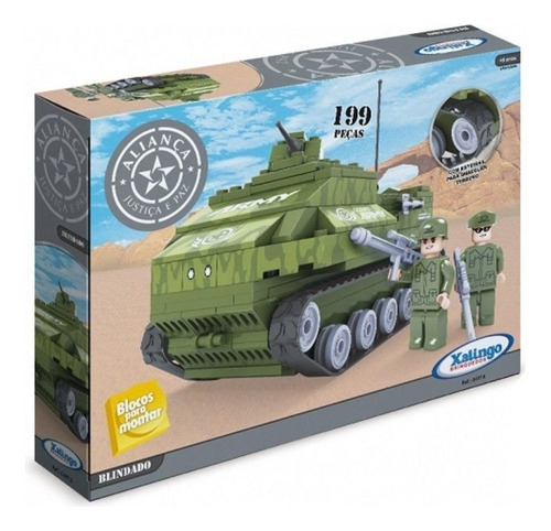 Blocos Montar Brinquedo Tanque De Guerra Blindado 199 Peças