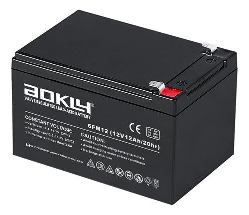 Batería Aokly 6fm12 12v 12ah Agm