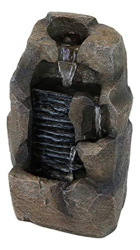 Sunnydaze Stony Rock Waterfall - Fuente De Mesa Para Interio