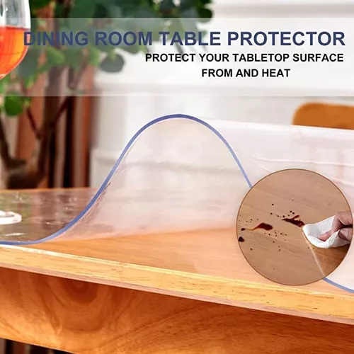 Protector de mesa de café para muebles de madera, protector de plástico  transparente para mesa de conferencias, cubierta de encimera, manteles