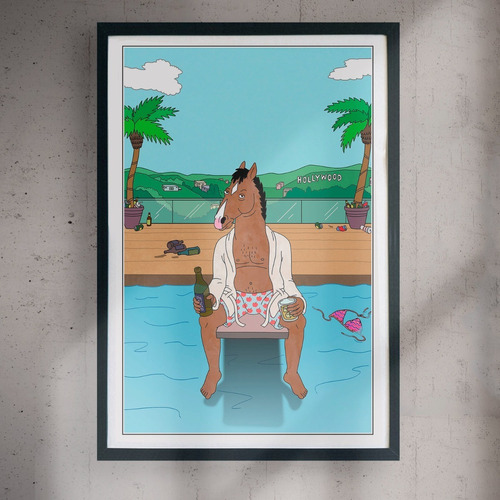 Cuadro 60x40 Series - Bojack Horseman - Poster Pileta