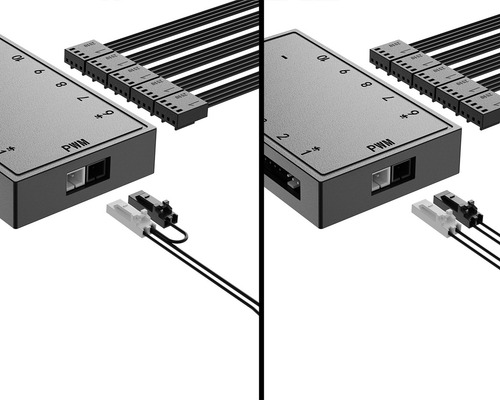 Pwm Hub Para Coolers 10 Puertos Id-cooling Fh-10 Pwm Sata
