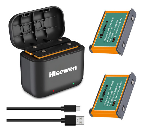 Hisewen 2 Bateria Para Insta360 X3 Concentrador Cargador Sd