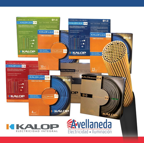 Imagen 3 de 10 de Cable Unipolar Kalop Flex 2.5mm Cat.5 X 3 Unidades. Cuotas