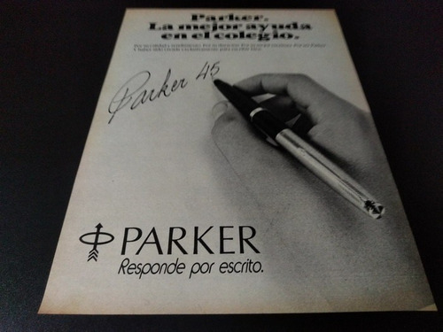 (pe141) Publicidad Clipping Lapiceras Parker * 1979