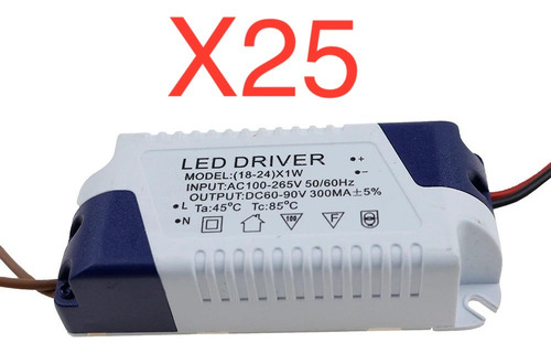 Balastro Transformador Led Driver Lampara 24w 25 Unidades