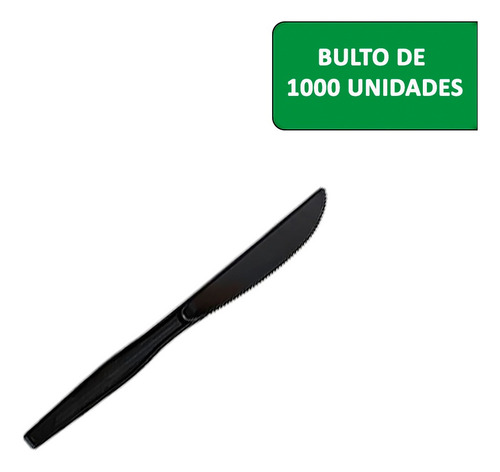 Cuchillo Negro Desechable A Granel Bulto De 1000 Unidades