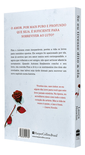 Livro Se Eu Tivesse Dito A Ela De Laura Nowlin edição 1 capa Mole 2024 Em Português Editorial Harpercollins Brasil