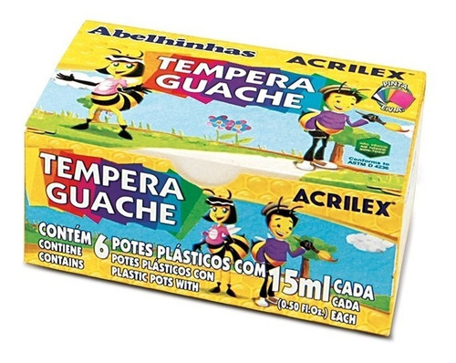 Guache, Tempera Acrilex, Atacado 500 Caixinhas Com 6 Guache.