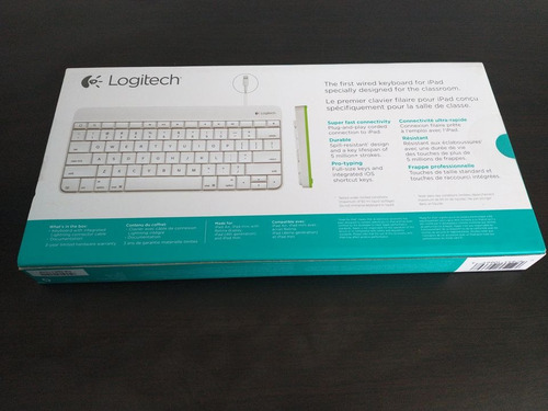 Logitech Teclado Con Cable Connector Lightning Apple iPad