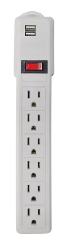 Multicontacto Sanelec 6 Contactos 2 Usb