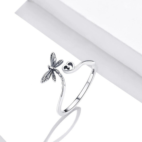 Imagen 3 de 6 de Anillo Libélula Ajustable Para Mujer Fabricado En Plata 925