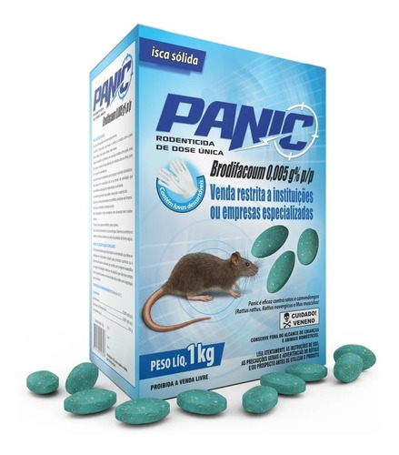 Veneno Cebo Control Ratas Ratones Raticida Panic X 1 Kg