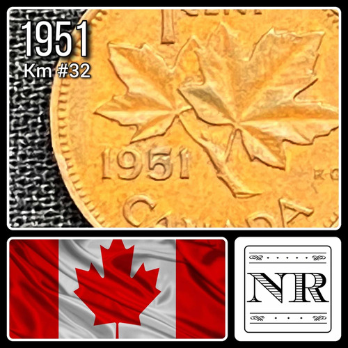 Canadá - 1 Cent - Año 1951 - Km #32 - George Vi 