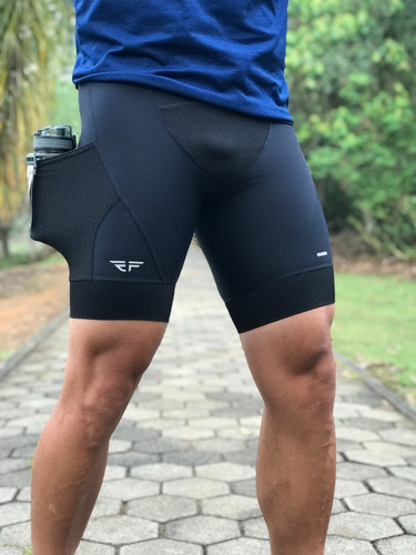 Imagem 2 de 10 de Bermuda Compressão Corrida Pro Racing C/ Bolso Carbon Elite
