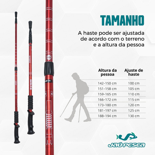 Bastão De Caminhada Antishock Jp-bc