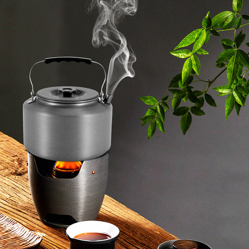 Tetera Para Acampar, 2 L, Abierta, Para Fogata, De Calentami