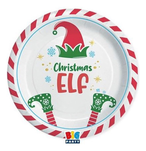 Plato Navideño C/10 Piezas