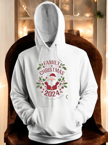 Hoodie Sudadera Family Christmas 2024 Navidad Santa Claus