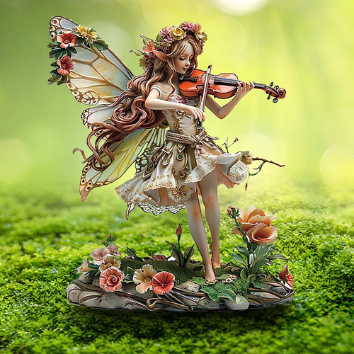 Nuevo Jardim Em Vaso Externo Em Formato De Violino, Acrílico