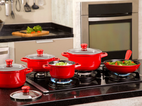 Conjunto Panelas Cerâmica Duo Smart 5 Pçs Pomodoro Ceraflame