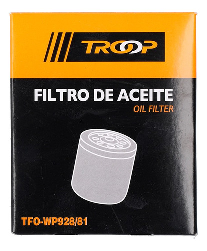 Filtro De Aceite Troop Wp928/81 Mitsubishi L200 2.5 01-16