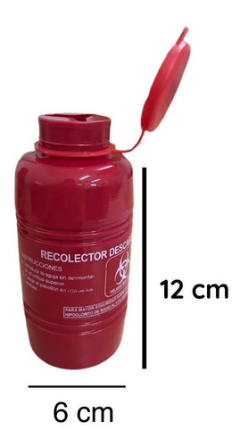 Imagen 2 de 10 de Descartadores De Agujas Plasticos 500 Cc X 80 U.