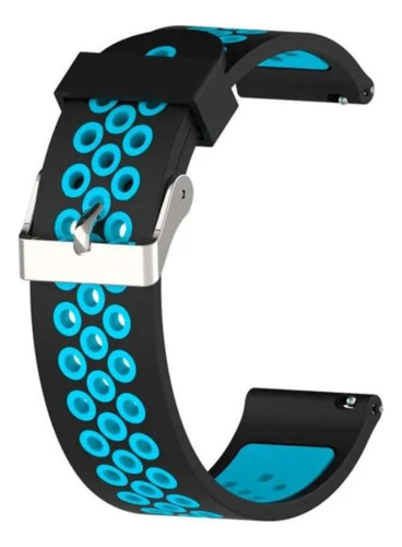 Pulseira Light Compatível Zeblaze Vibe 7 Lite E Vibe 7 Pro Cor Preta/Azul Clara