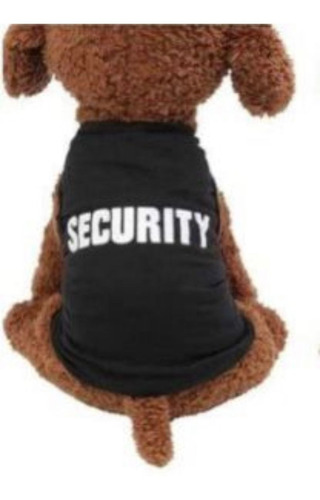 Ropa  Para Mascotas  Chaleco Negro Modelo Security Talla S 