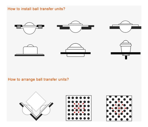 Unidad De Rodamiento De Transferencia D/bola 24mm 66lb, 6 Pz