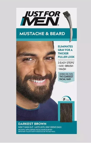 Just For Men Pinta Barba Bigote Darkest Brown M-50