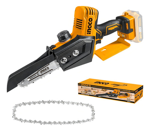 Mini Motosierra Brushless Ingco P20s 20 V 6 Pulgadas Color Naranja