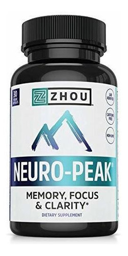 Zhou Neuro Peak Brain Support Supplement | Memory, Focus & C