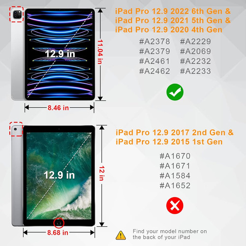 Funda Giratoria Para iPad Pro 12,9 360 Grados Cielo Azul