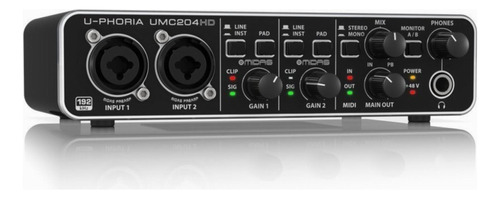 Iinterfaz Midi Usb Behringer Umc204hd / Audio Audiophile 2x4