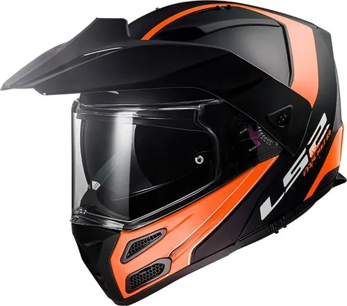 Casco Ls2 Modular 324 Rapid Negro Naranja Mate Devotobikes