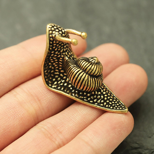 Figuritas De Caracol De Latón Puro En Miniatura De Cobre