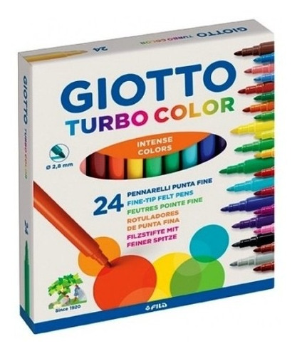 Marcadores De Colores Finos | 24 Colores | Giotto | Turbo Co