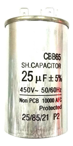 5 Piezas Cbb65 450v 25uf Aire Acondicionado Condensador De 5 Piezas Cbb65 450v 25uf Aire Acondicionado Condensador De