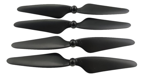 4pcs Hélices De Lámina De 2 Hojas De Plástico Negro