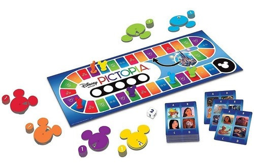 Imagen 3 de 6 de Pictopia Disney Juego De Mesa Foto Trivia Familiar Toyco