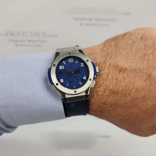 Hublot Big Bang Blue Edition 41m Automático Completo Azul Prateado Azul (Usado)