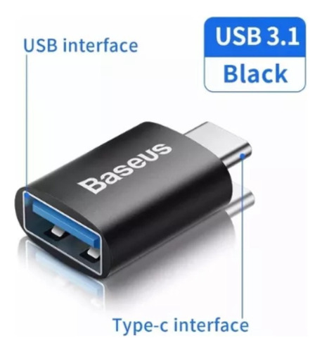 Adaptador Otg Usb-c Para Usb-a Baseus Usb 3.1