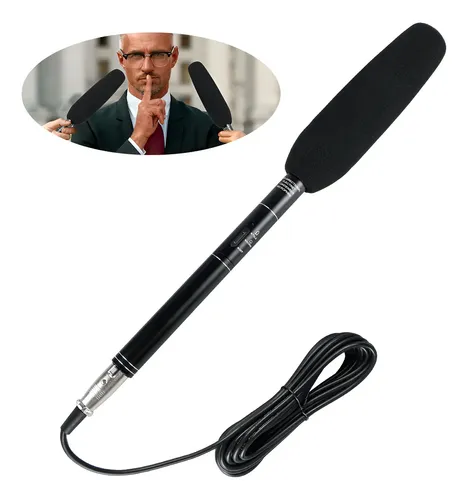 Microfone Shotgun Profissional Direcional Ou Ambiente Aberto Micr...