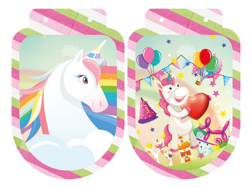 Banderín Unicornios Letrero Banner Cumpleaños Imprimible Pdf