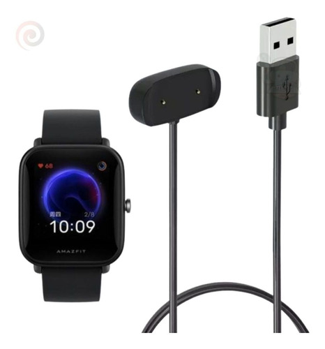 Carregador Magnético Usb Para Relógio Amazfit Bip U Pro Cor Preto