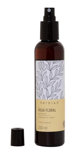 Água Floral (hidrolato) Orgânica De Patchouli Herbia 200 Ml