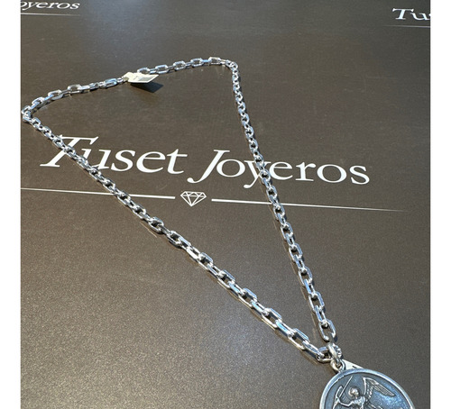 Medalla San Miguel 3 Cm Y Cadena 60 Cm. Plata 925. Tuset.