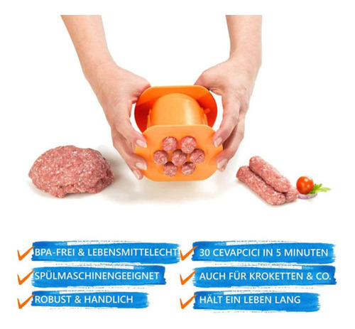 Exprimidor De Tiras De Carne De Plástico Para Hacer Salchich