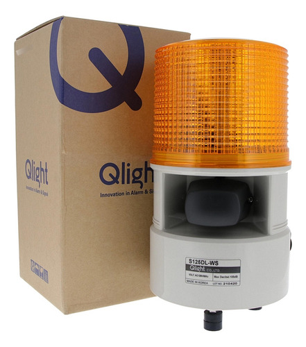 Torreta Fija/intermitente Qlight S125dl-ws Ámbar 5 Sonidos Ambar